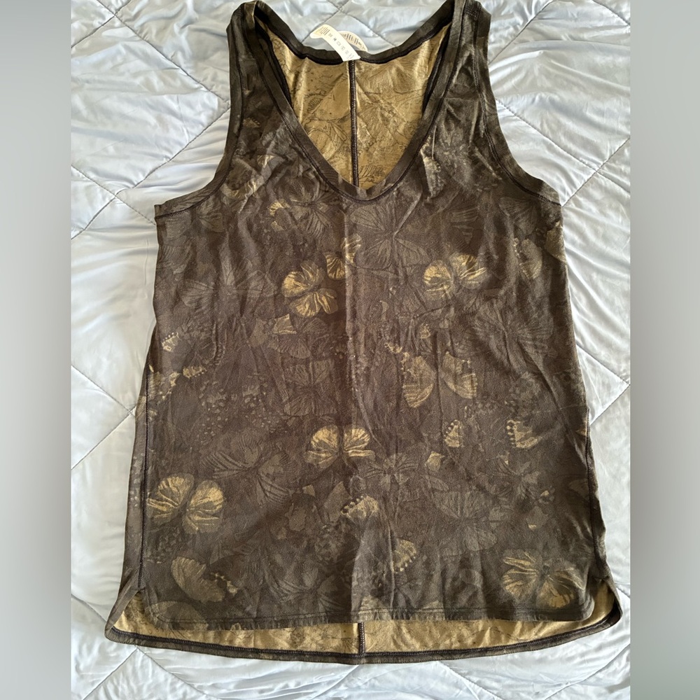 lululemon athletica brown/green Tank Top
